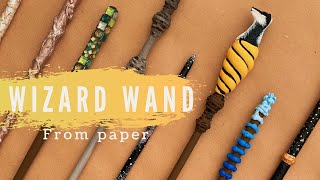 Wizard Wand From Paper  Easy StepbyStep Harry Potter DIY [upl. by Slein151]