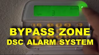 HOW TO BYPASS ZONE  DSC ALARM SYSTEM [upl. by Garnes]