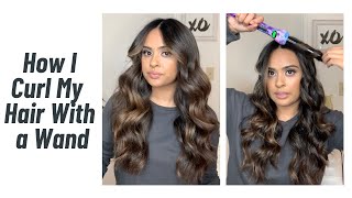 HOW TO CURL YOUR HAIR WITH A WAND FOR BEGINNERS [upl. by Baird]