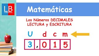 Los Números DECIMALES LECTURA y ESCRITURA ✔👩‍🏫 PRIMARIA [upl. by Bose]