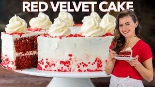 RED VELVET CAKE RECIPE with Cream Cheese Frosting [upl. by Irep352]