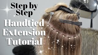 HANDTIED EXTENSION TUTORIAL NEW METHOD Wholy Hair [upl. by Avraham296]