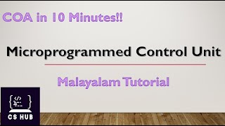 Microprogrammed Control Unit Malayalam COA Malayalam [upl. by Yoshi]