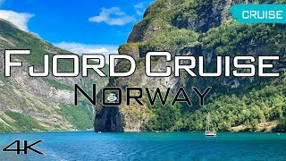 Geirangerfjord Cruise Hellesylt  Geiranger Norway 4k [upl. by Arreis]