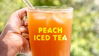 How To Make Peach Iced Tea  The Best Fresh Cold Brew Drink [upl. by Slin]