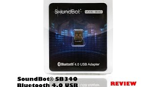 SoundBot SB340 Bluetooth 40 USB Adapter Review [upl. by Hamimej871]