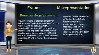 What is Difference Between Fraud amp Misrepresentation [upl. by Ylrehc]