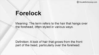 Forelock Meaning [upl. by Los]