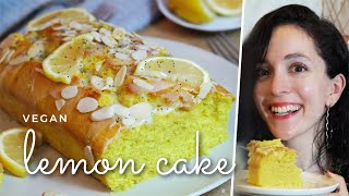 🍋 Lemon Cake Recipe 🍋 VEGAN Moist Starbucks Lemon Loaf  Drizzle Lemon Eggless Pound Cake with Icing [upl. by Roderica803]