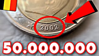 2 euro coin 2002 BELGIUM  RARE 50000000 [upl. by Riba]