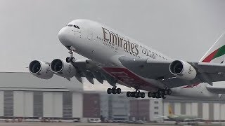 Airbus A380 Emirates Airlines  Take Off and Landing [upl. by Tavish]