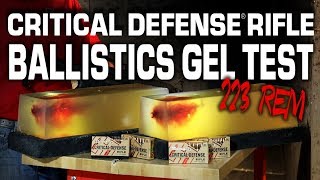 Hornady® Critical Defense® Rifle  223 Rem Ballistics Gel Performance [upl. by Iat]