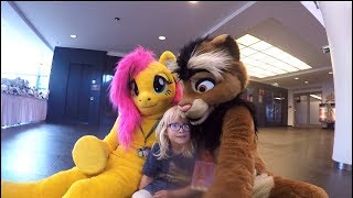 Eurofurence 25 2019  Fursuiters Interacting with Kids [upl. by Arinay]