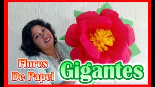 DIY  Como Hacer Flores De Papel Crepe  GIGANTES [upl. by Junie]