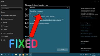 Bluetooth quotCouldnt Connectquot  Bluetooth Not Working PC And Problem Bluetooth On Off Button Missing [upl. by Eclud]