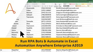 RPA amp Bots for Excel  Automation Anywhere RPA Platform [upl. by Gamages]