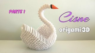 CISNE ORIGAMI 3DPRIMERA PARTEpaso a paso [upl. by Werra]