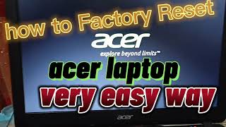 how to FACTORY RESET Acer Laptop  Tagalog [upl. by Lleda]