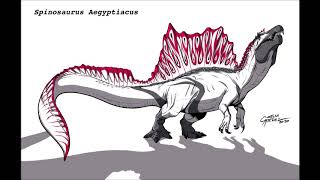 Spinosaurus Aegyptiacus Sound Effects [upl. by Ahsiruam305]