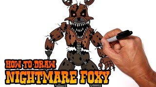 How to Draw Nightmare Foxy  Five Nights at Freddys [upl. by Conah883]