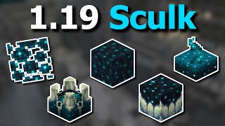 Everything About The New SCULK BLOCKS in Minecraft 119  Shrieker Sensor Catalyst Vein Block [upl. by Sremmus]