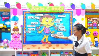 Parts of the Body Demo  Teaching Preschoolers  Online Learning [upl. by Goldston]