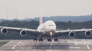 AIRBUS A380 STORM LANDING with CROSSWINDS  How to LAND during Crosswinds [upl. by Merrell]