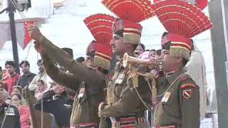 Flag Ceremony on IndiaPakistan Border Kicks Up Dust [upl. by Lehacim]