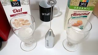 Oat Milk vs Almond Milk part 2 Frothing Test [upl. by Sevart]