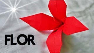 Cómo hacer una FLOR de Papel  Origami [upl. by Galatia]