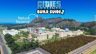 Building An Agricultural College In Cities Skylines 25 Tile Build Guide [upl. by Gaelan]