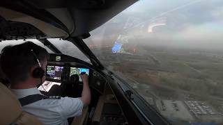 New Cockpit View  EXTREME Crosswind landing at Beijing [upl. by Rases]