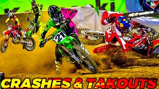 Supercross Crashes amp Takeouts  2022 [upl. by Giddings]