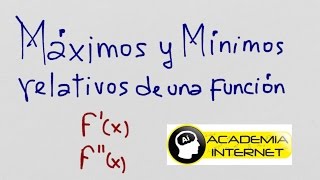 Máximos y mínimos relativos de una función [upl. by Ailyt]