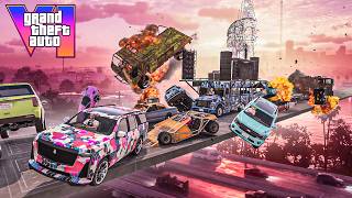 CARA A CARA CON COCHES ALEATORIOS PERO EL ÚLTIMO EXPLOTA ESPECIAL GTA 6  GTA 5 ONLINE [upl. by Yslek]