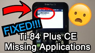 How to fix TI84 Missing Apps StepbyStep Tutorial Quick amp Easy [upl. by Leslie]