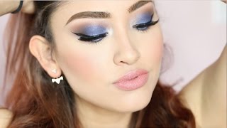 MAQUILLAJE ELEGANTE EN TONOS AZULES  PARA FIESTA [upl. by Rachael]