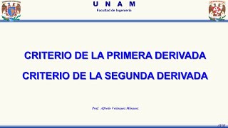 Criterio de la Primera Derivada y Criterio de la Segunda Derivada [upl. by Giffie]