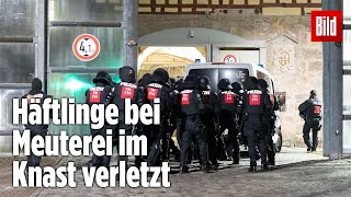 Gefängnismeuterei Polizei stürmt Knast in Thüringen  JVA Untermaßfeld [upl. by Einohpets]